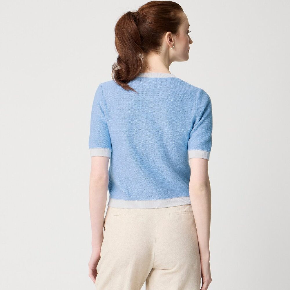 SOLD☀️NWT J.Crew Factory Short-sleeve Cardigan Sweater - Picture 4 of 7